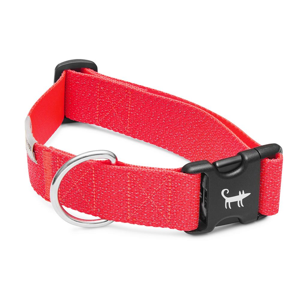 Широкий ошейник Я тебя УВИДЕЛ! (оранжевый, светоотражающий)