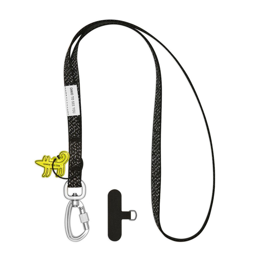 Ремень для телефона светоотражающий (чёрный)