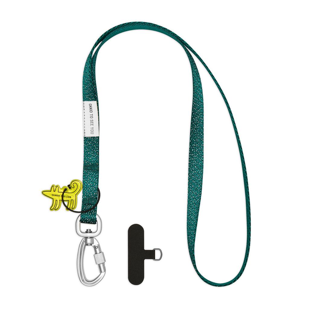 Ремень для телефона светоотражающий (изумрудный)