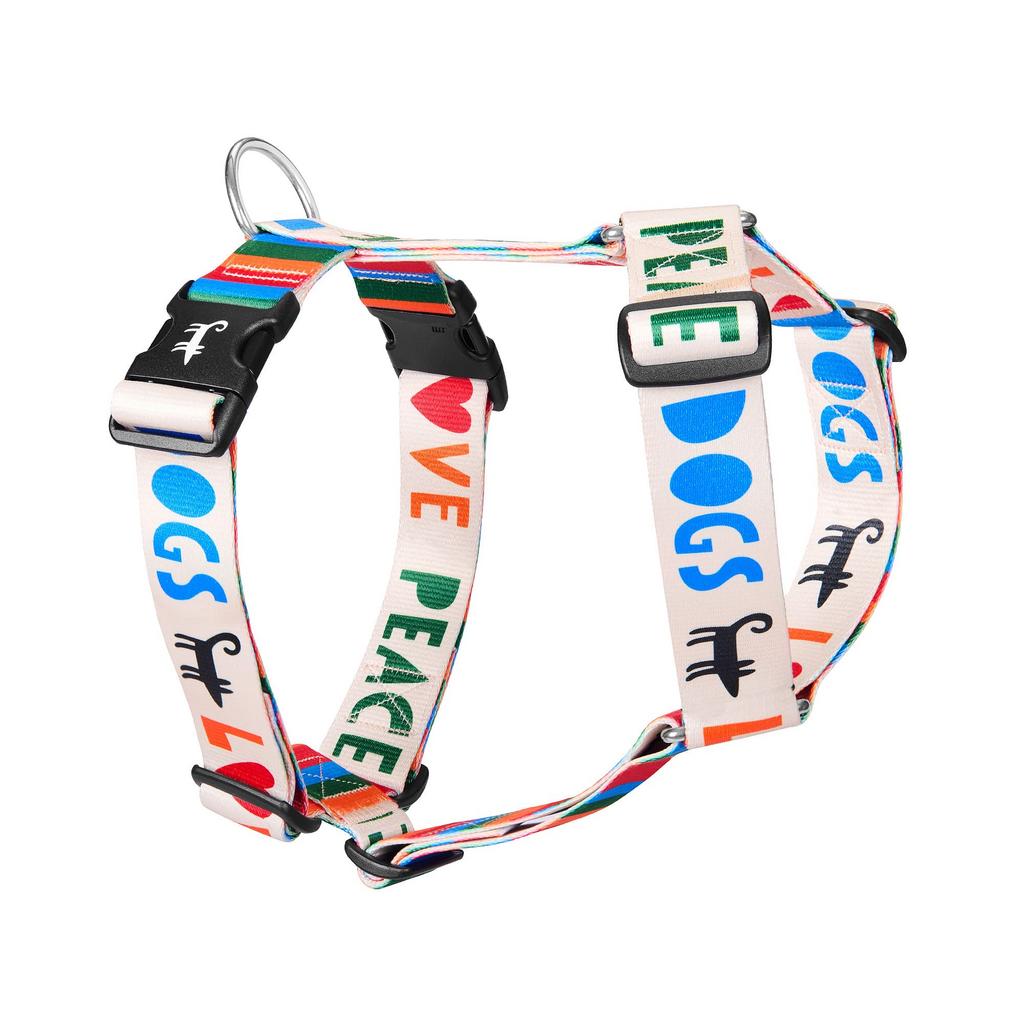 Широкая шлейка LOVE PEACE DOGS® 2.0