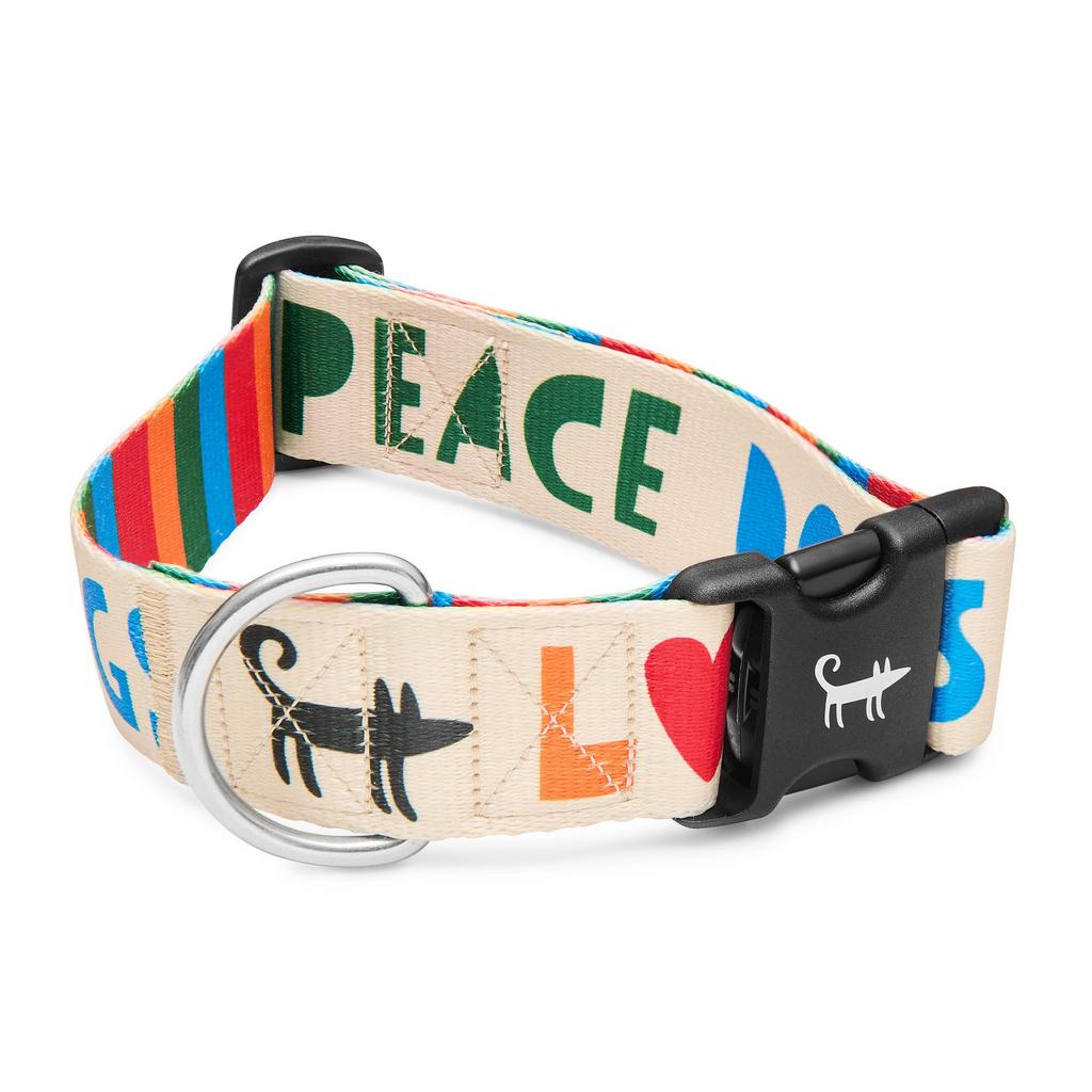 Широкий ошейник LOVE PEACE DOGS® 2.0