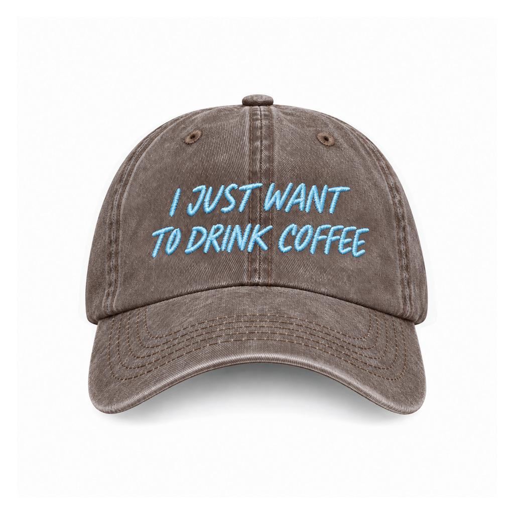 Кепка ТОЛЬКО КОФЕ И СОБАКА (шоколадная/изумрудная)