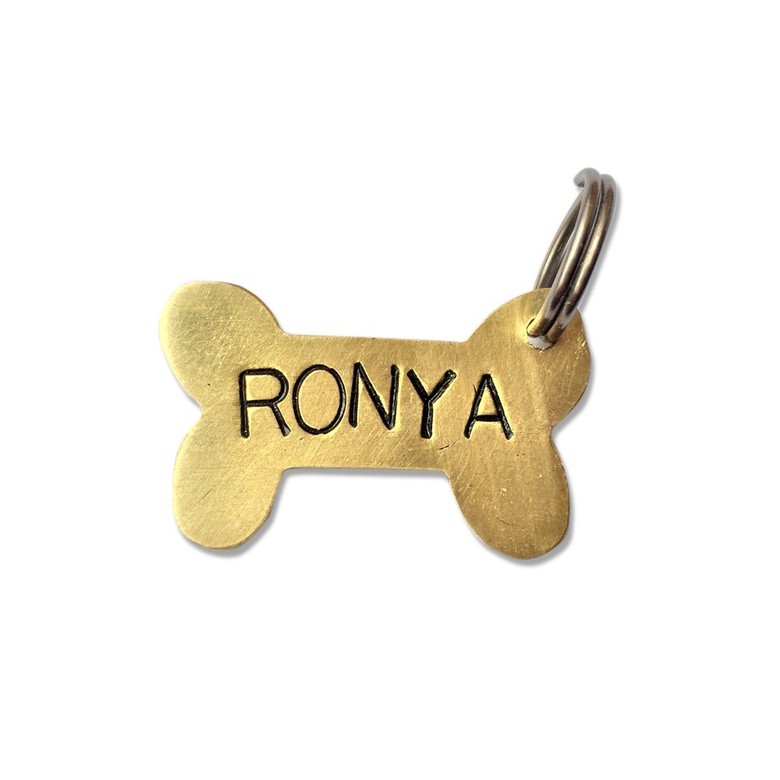 Адресник КОСТОЧКА (латунь)