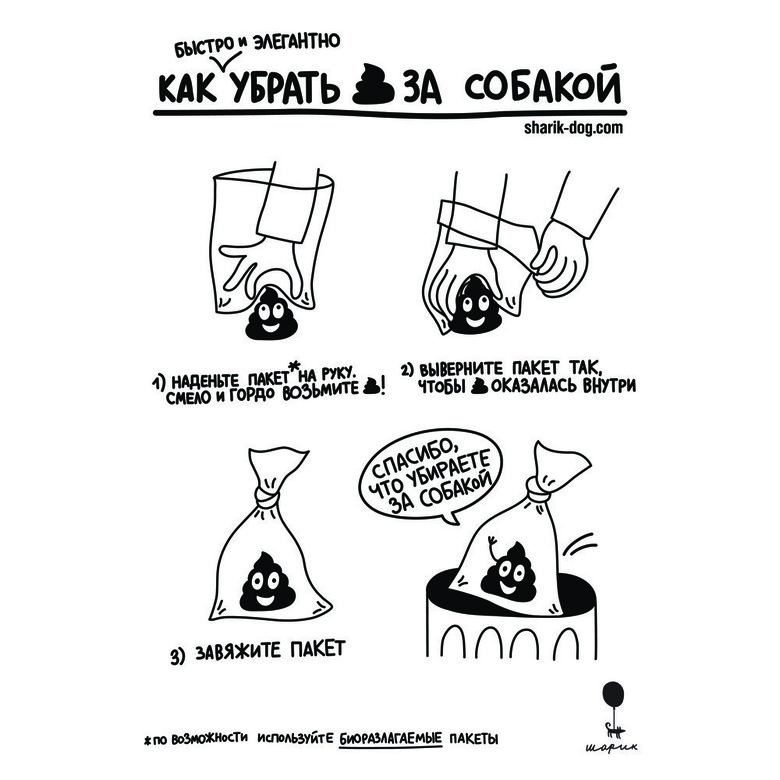 Инструкция "Как убирать за собакой" (скачать бесплатно)