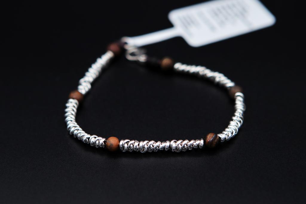 Браслет, серебро, яшма Am046