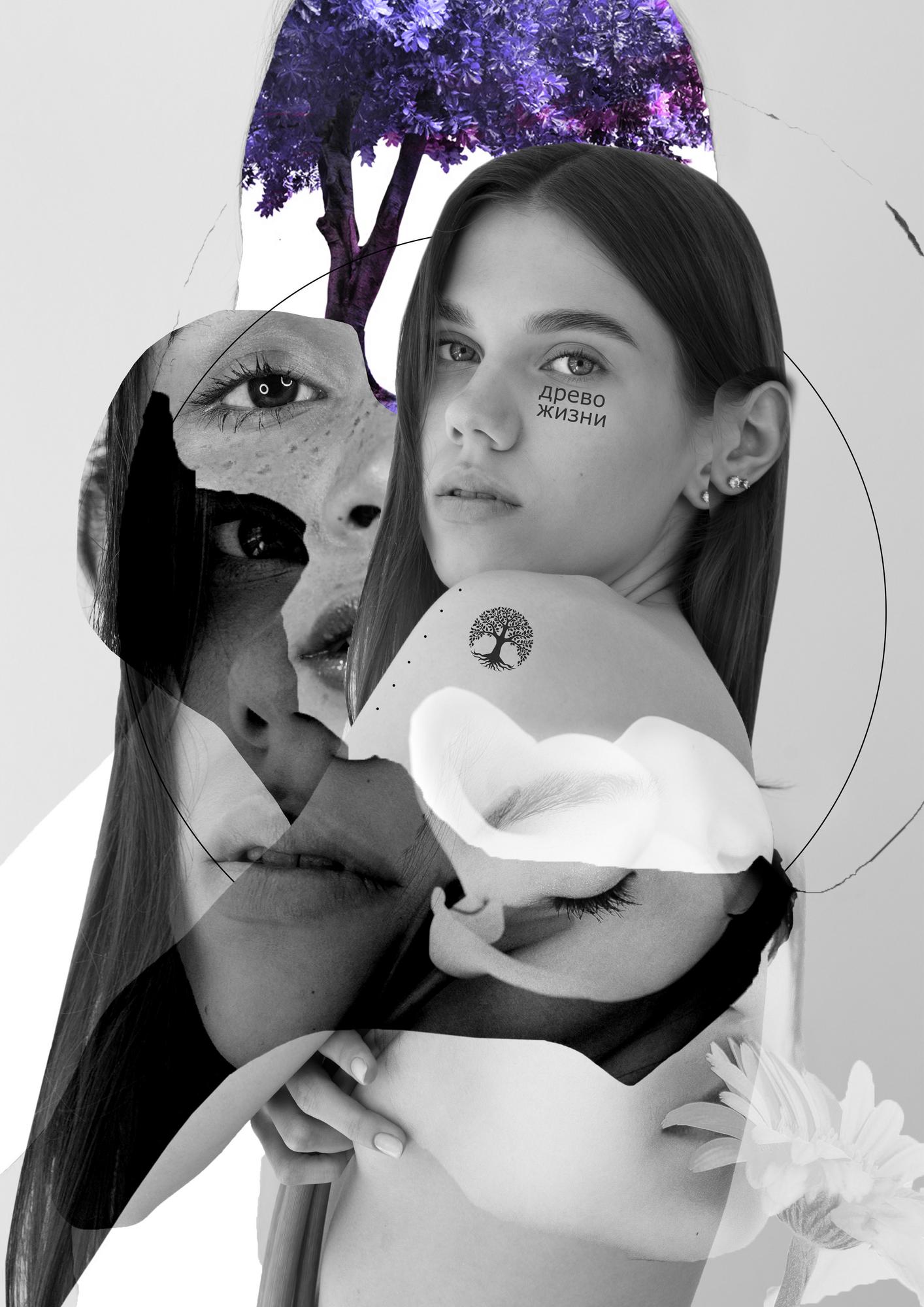 Картина-коллаж ДРЕВО ЖИЗНИ в интерьер