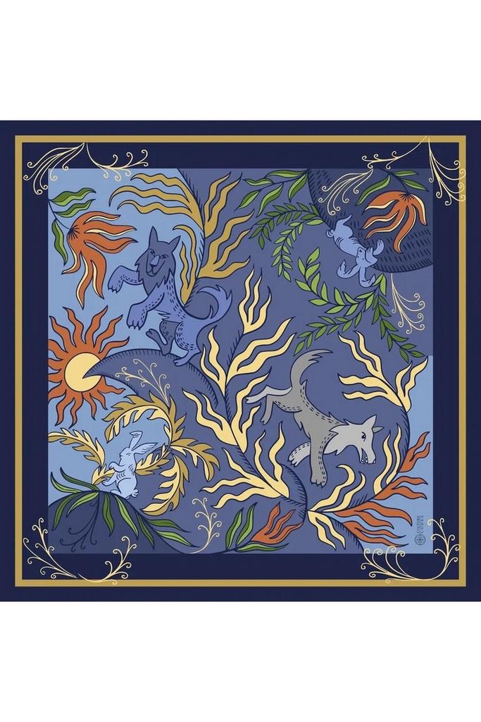 Платок-каре «Самоотверженный заяц»