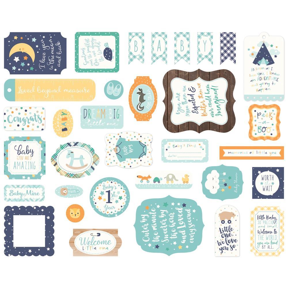Высечки Hello Baby Boy Cardstock Die-Cuts Echo Park Paper