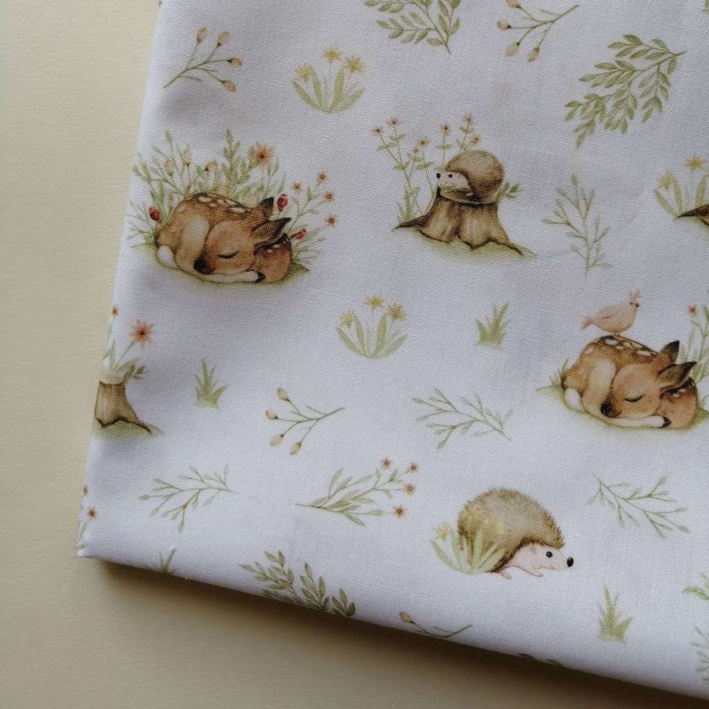 Отрез хлопка Unicorn & Organic collection - Ежик и бемби