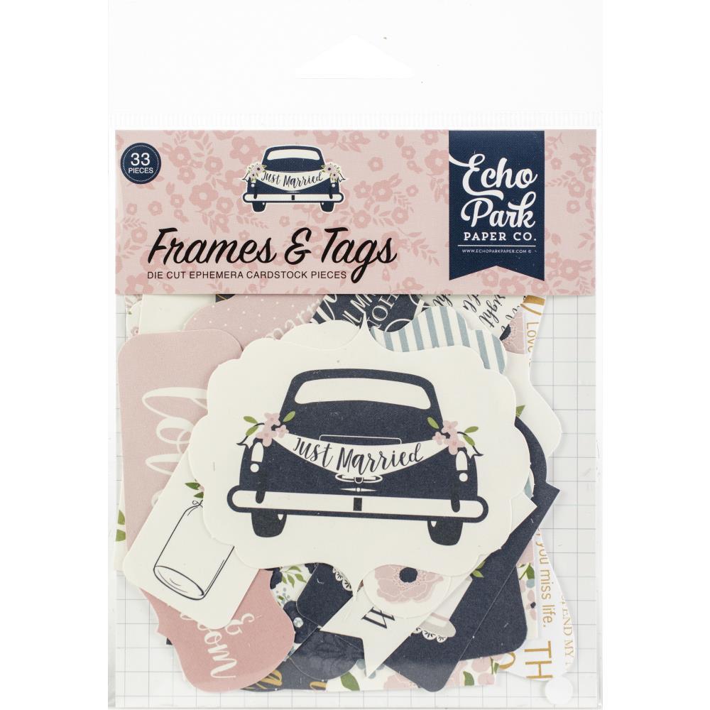 Высечки Just Married Frames & Tags Echo Park Paper