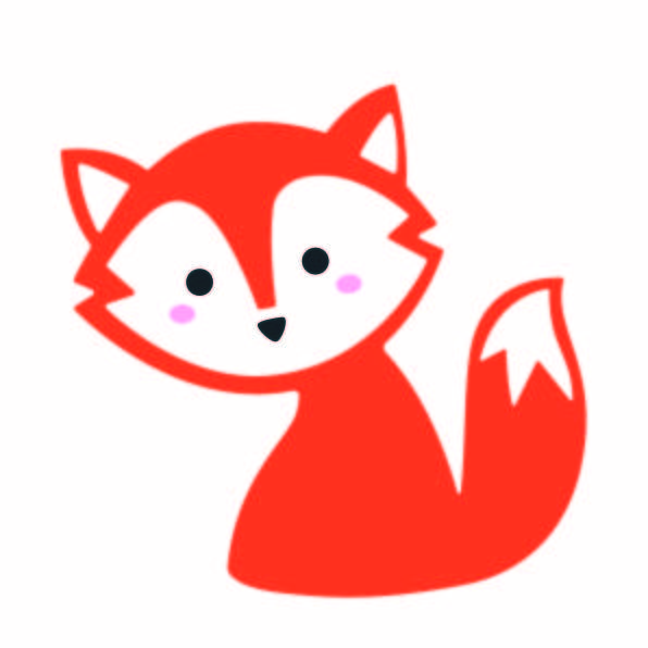 Иллюстрация для вырезания Hi Fox БЕСПЛАТНО