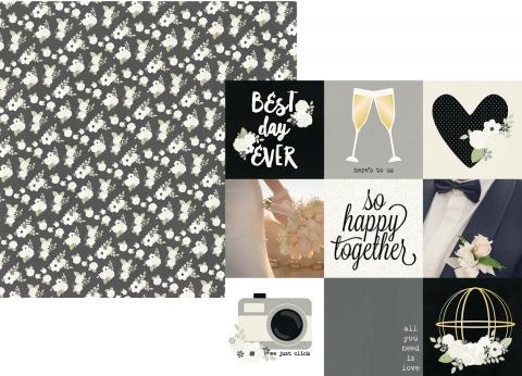 Двусторонняя бумага Always & Forever Simple Stories - 4х4 Elements