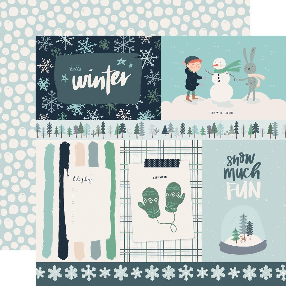 Двусторонняя бумага Carta Bella Snow Much Fun 12"X12" - 4"X6" Journaling Cards