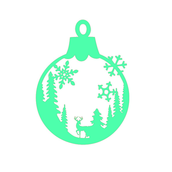 Иллюстрация для вырезания - Тег Новогодний Шар БЕСПЛАТНО