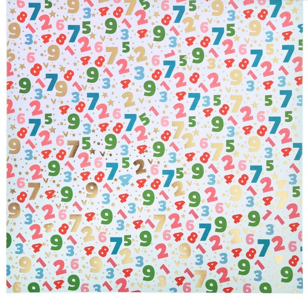 Бумага с фольгированием "Арифметика", ART UZOR, 30,5 х 30,5 см