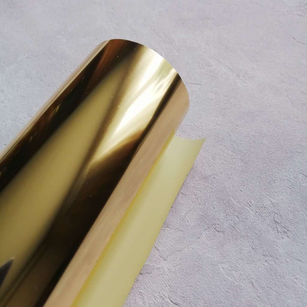 Фольга для горячего тиснения на кожзаме и бумаге, 25 см х 1 м - Золото светлое