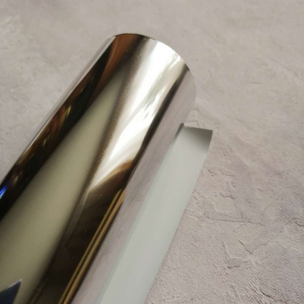 Фольга для горячего тиснения на кожзаме и бумаге, 22 см х 1 м - Серебро светлое