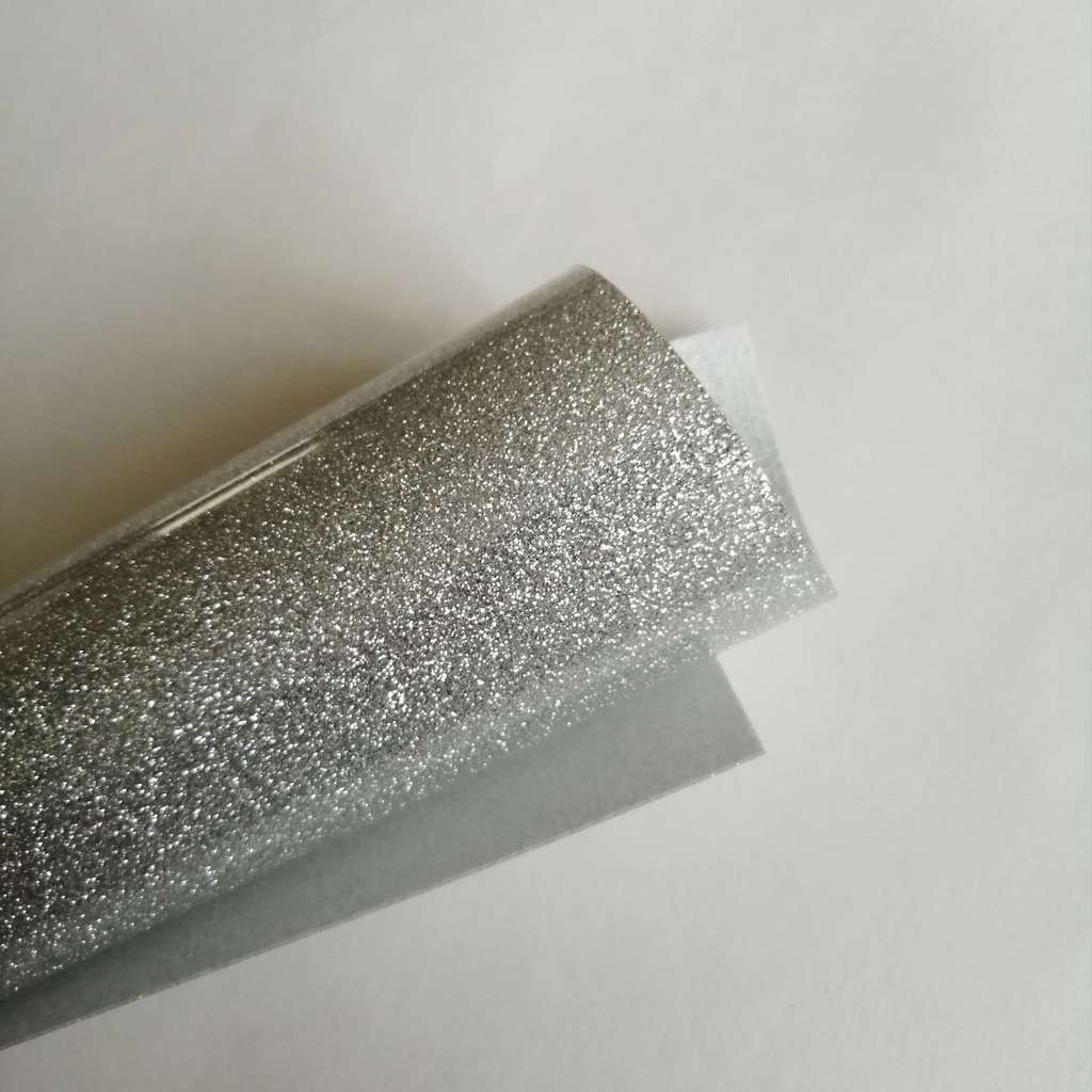Термотрансферная пленка с  глиттером - Серебро