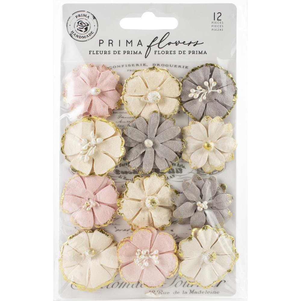 Набор бумажных цветов Prima Marketing Spring Farmhouse, 12/Pkg -Blessed