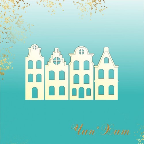 Заготовка для тиснения "Домики"