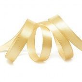 Лента атласная 12 мм х 25 м - бежевая