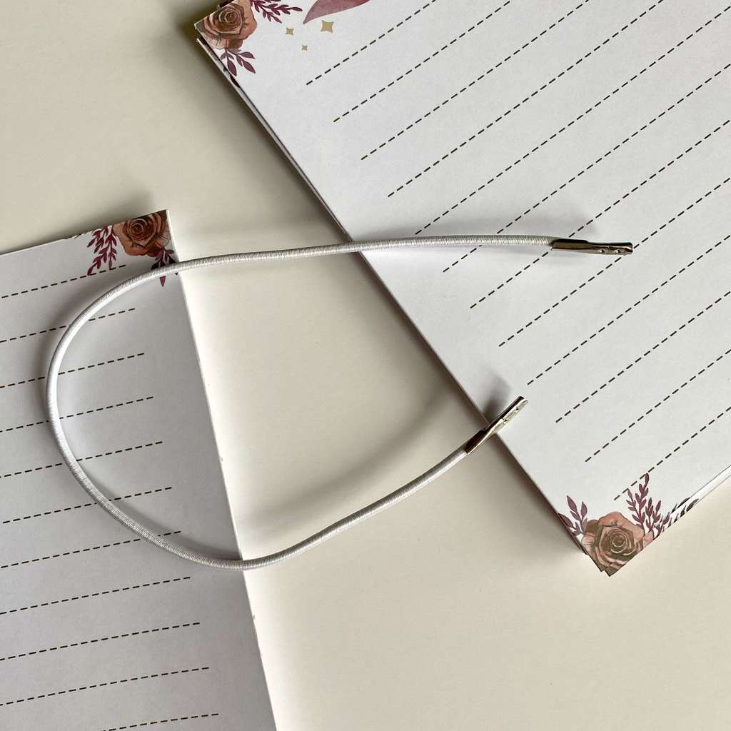 Резинка круглая с железным наконечником 2,5 мм х 32 см - белая