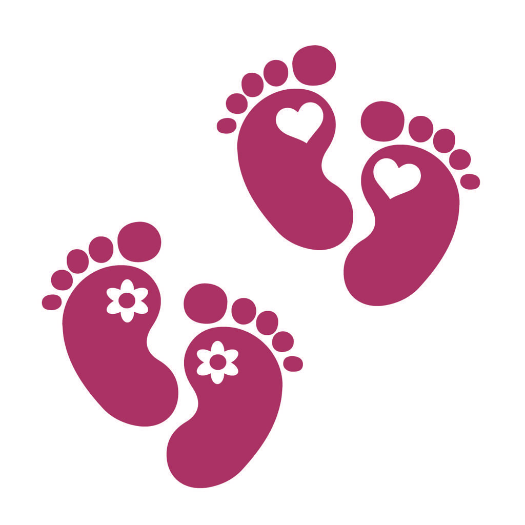 Рисунок из термотрансферной пленки - Стопы девочки, 2 шт