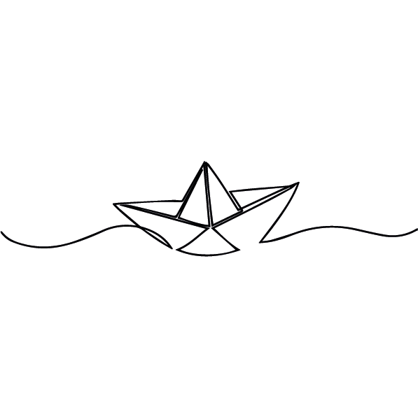 Рисунок из термотрансферной пленки - Бумажный кораблик