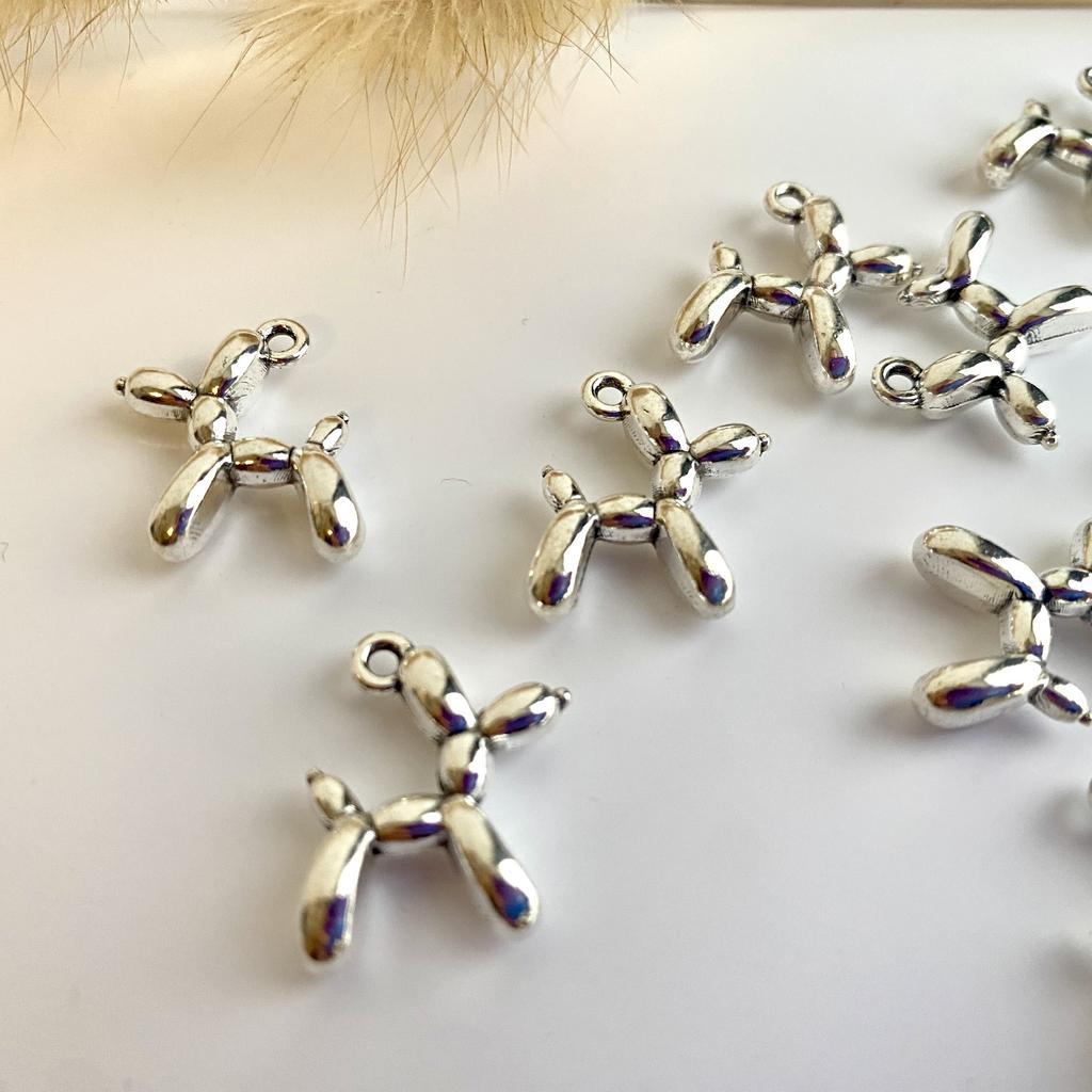 Подвеска "Собачка надувная" - серебро