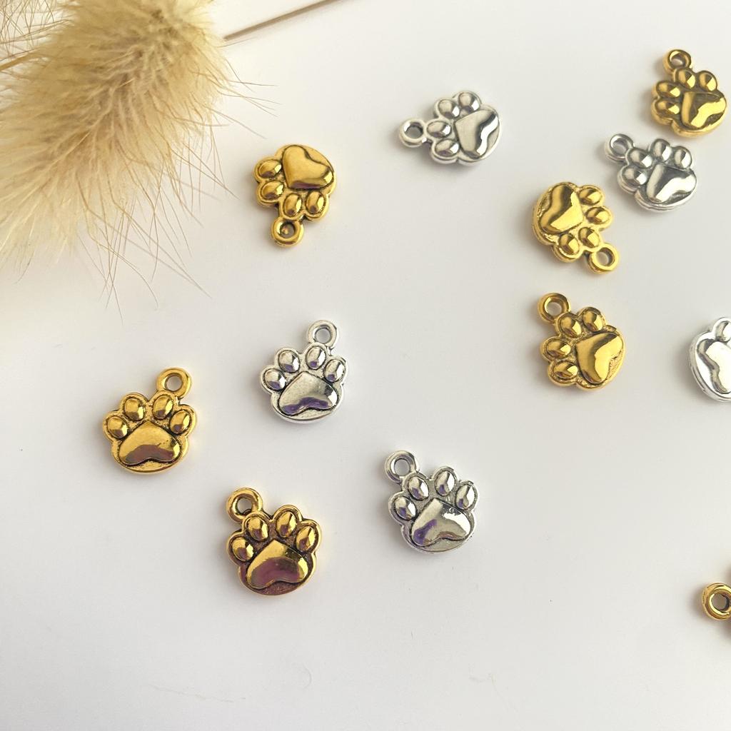 Подвеска "Лапка" - золото/серебро