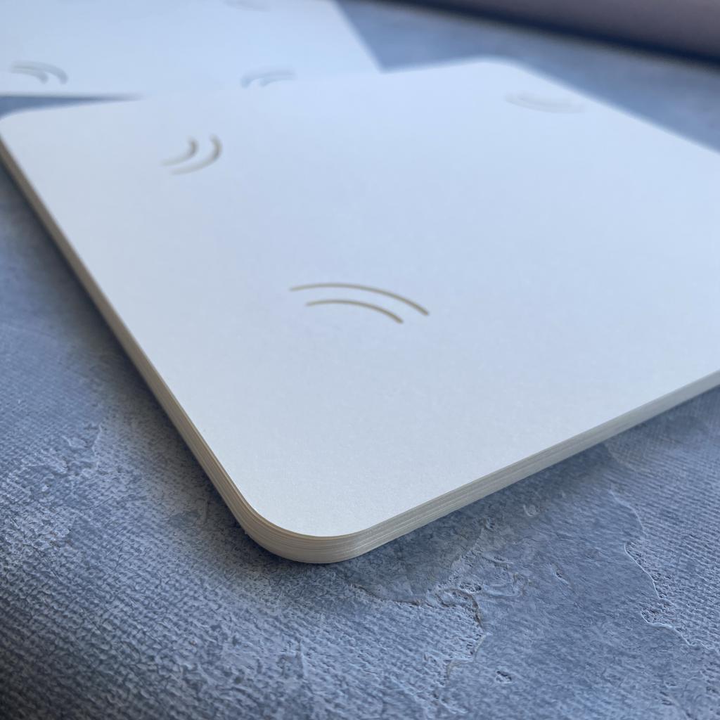 ПОД ЗАКАЗ! Лист для фотоальбома 21х22,5 см с прорезями под фото 10х15 см - Слоновая кость