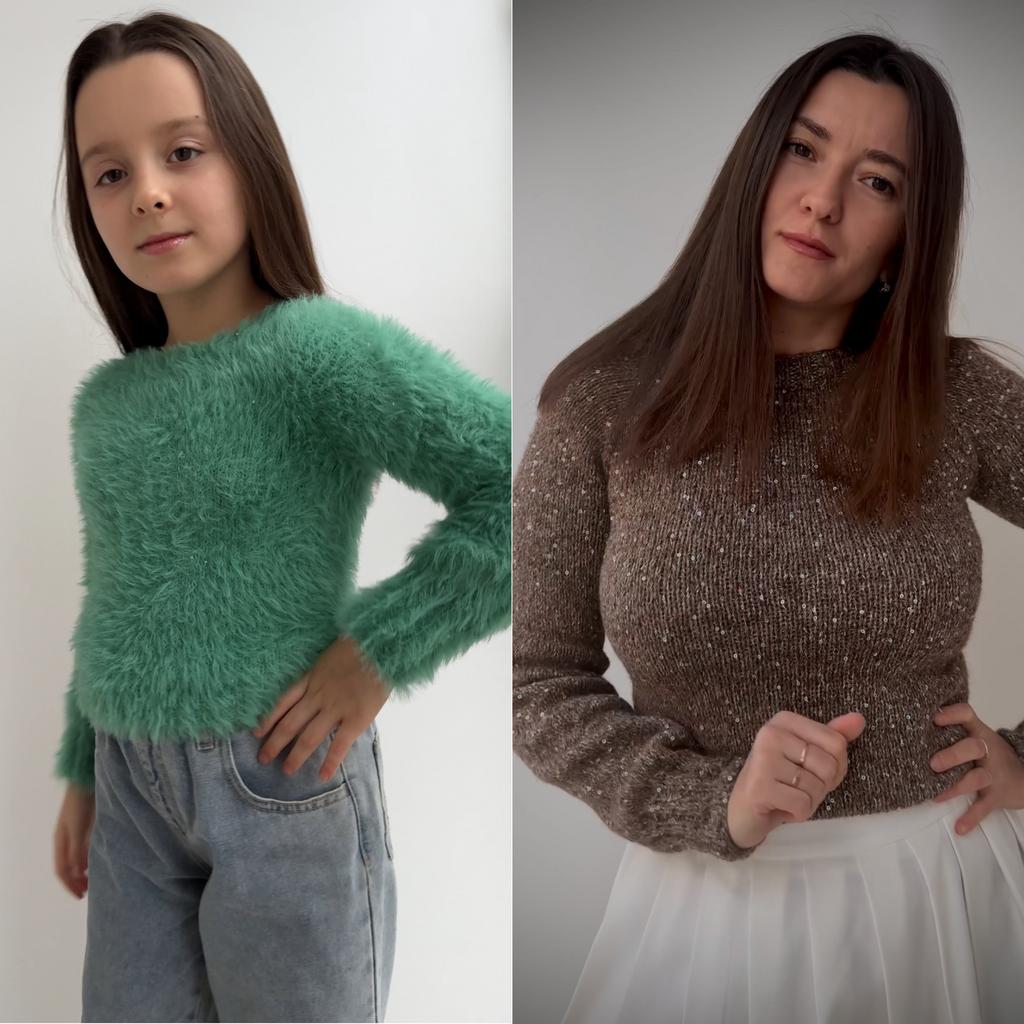 МК базовый свитер регланом (детский+взрослый)