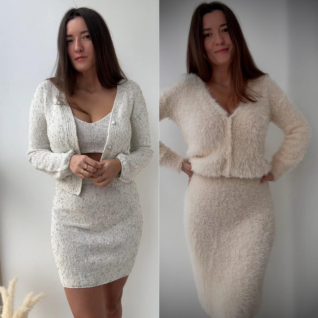 Костюм(кардиган+юбка) Элегантный силуэт