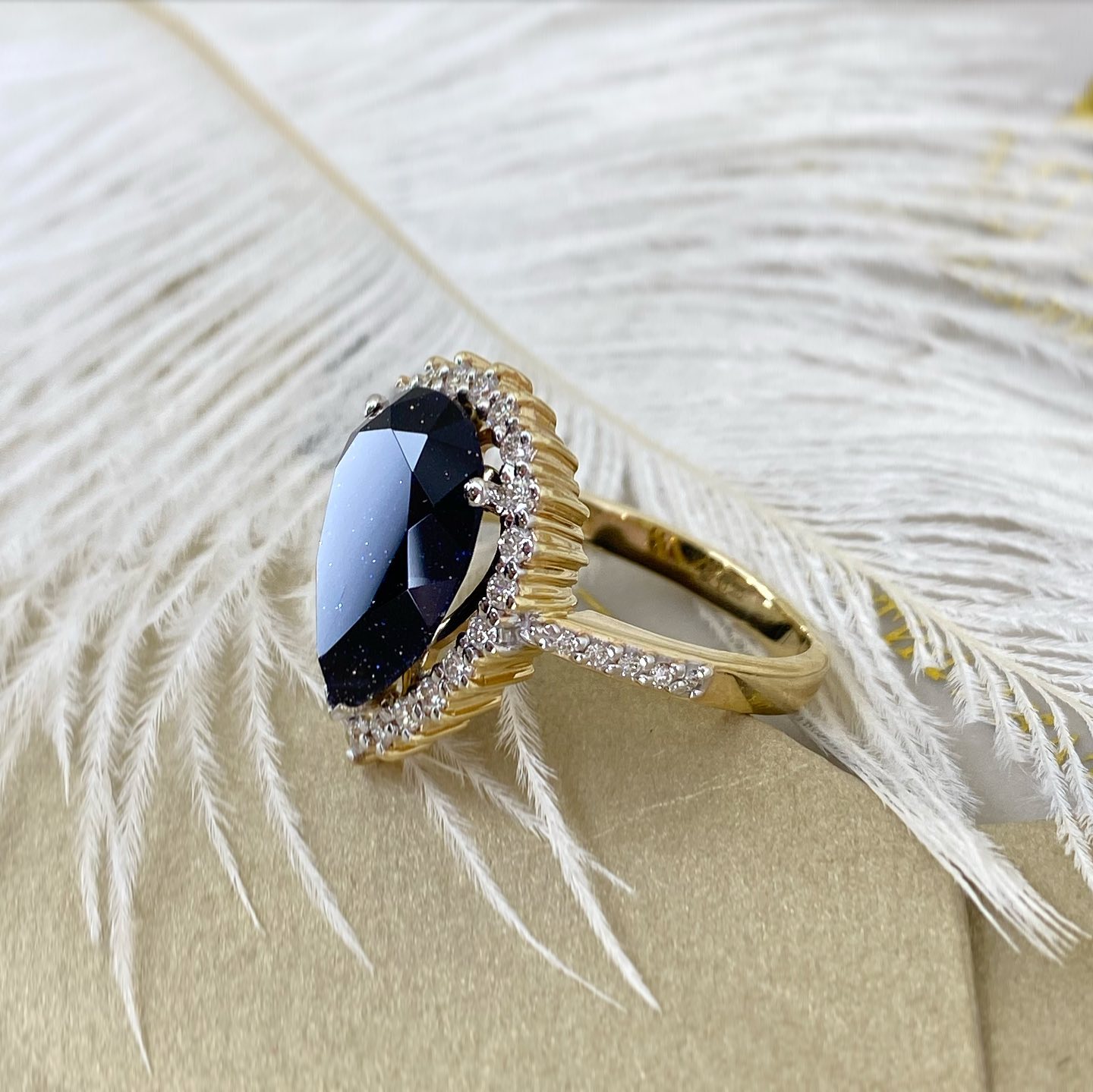 КОЛЬЦО С СИНИМ АВАНТЮРИНОМ