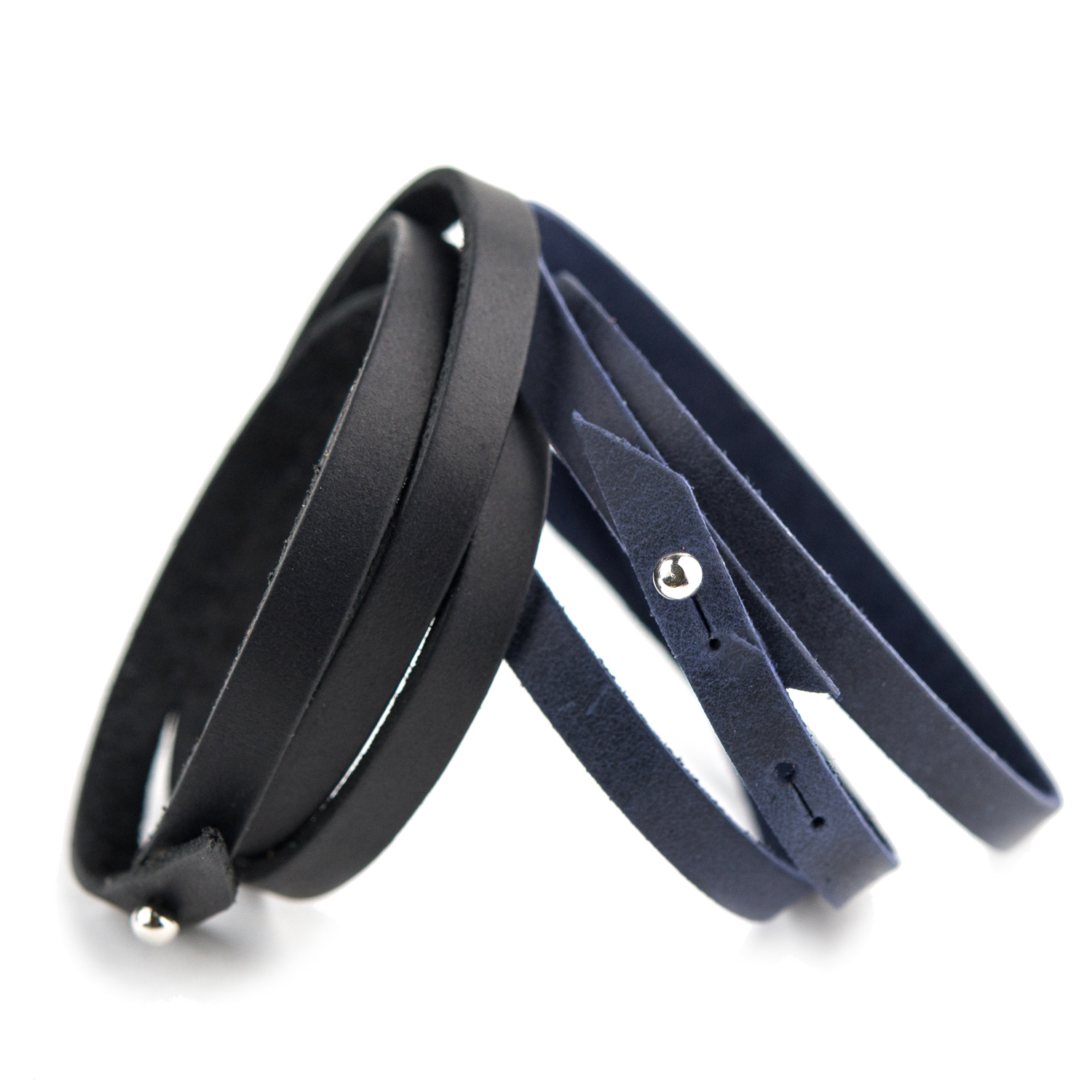 Кожаный браслет-намотка