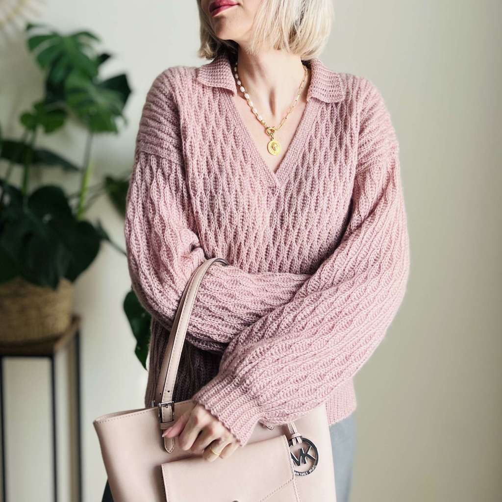 Мастер-класс + "совместник" по вязанию крючком пуловера "Соты" (Honeycombs)