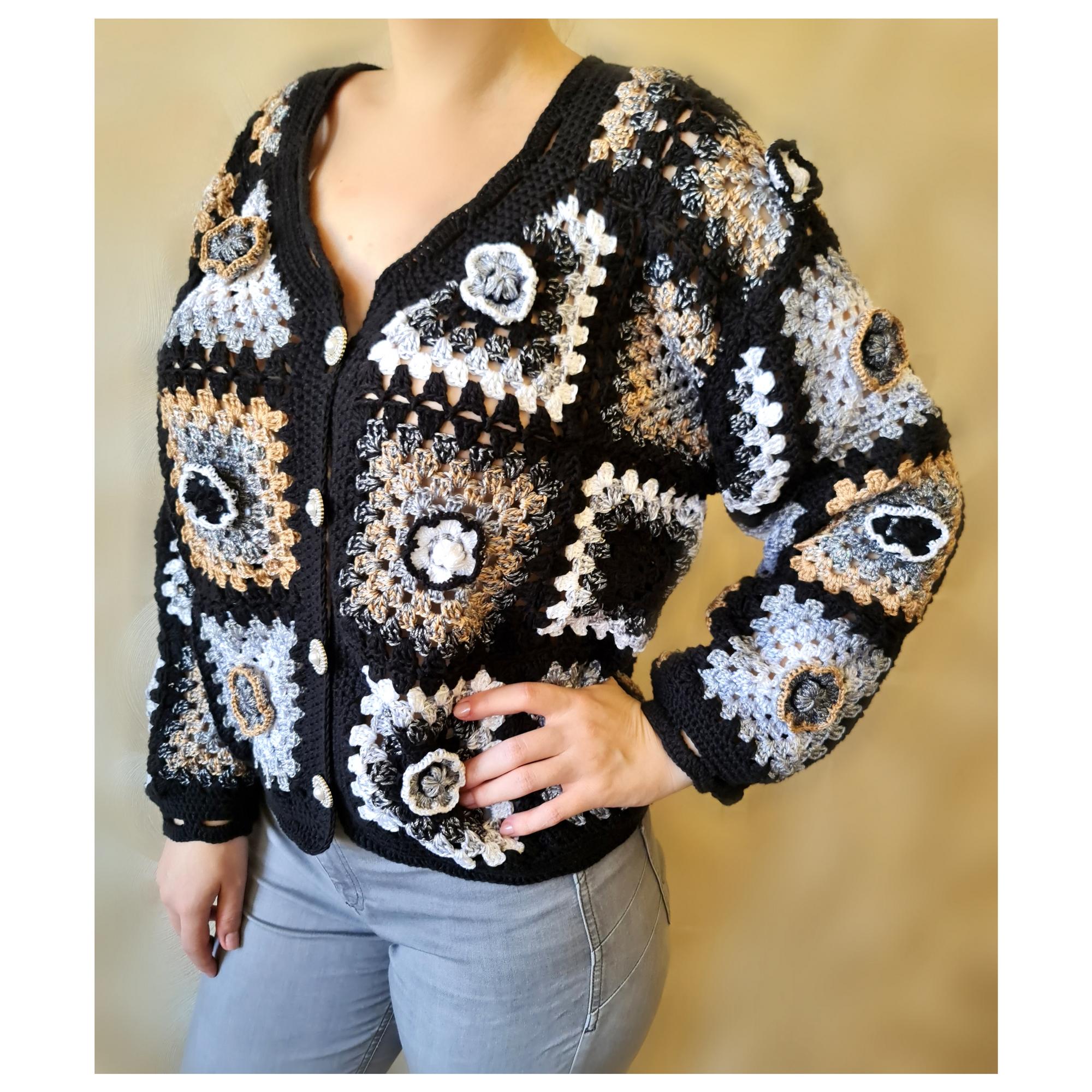 Мастер-Класс по вязанию крючком бомбера "Мозаика"