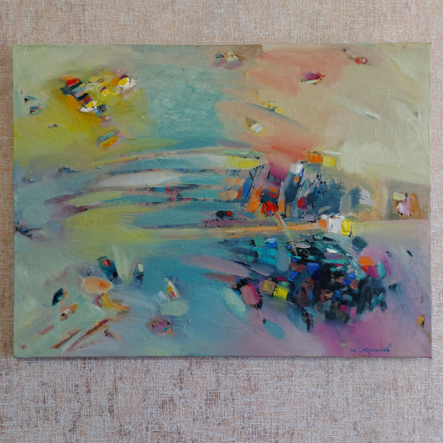 Картина "ДАЛЁКИЙ БЕРЕГ" холст масло