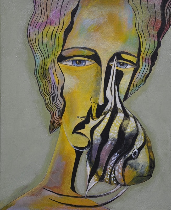 Картина "Молчание" холст на подрамнике, акрил.