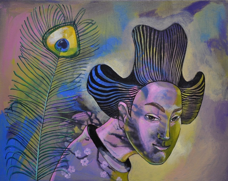 Картина "Предвкушение" холст на подрамнике, акрил.