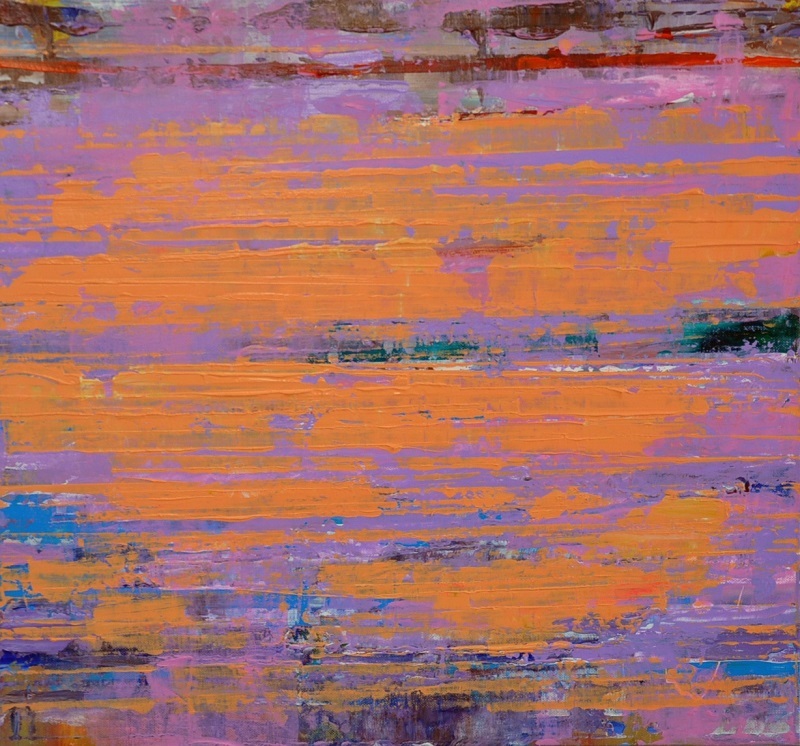 Картина Абстракция  "Тёплый день А 4,3 Seo-1" холст акрил