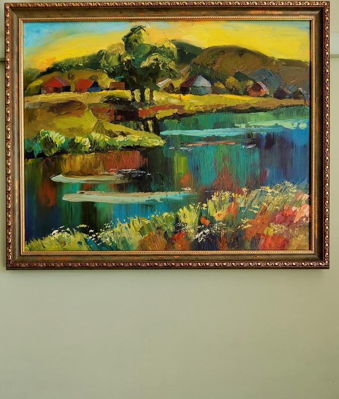 Картина  пейзаж "Полдень" холст, масло