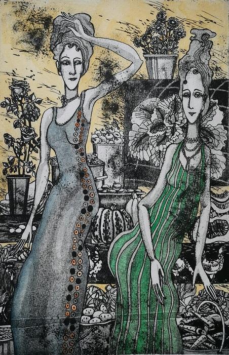 Графический лист "Урожай" офорт.