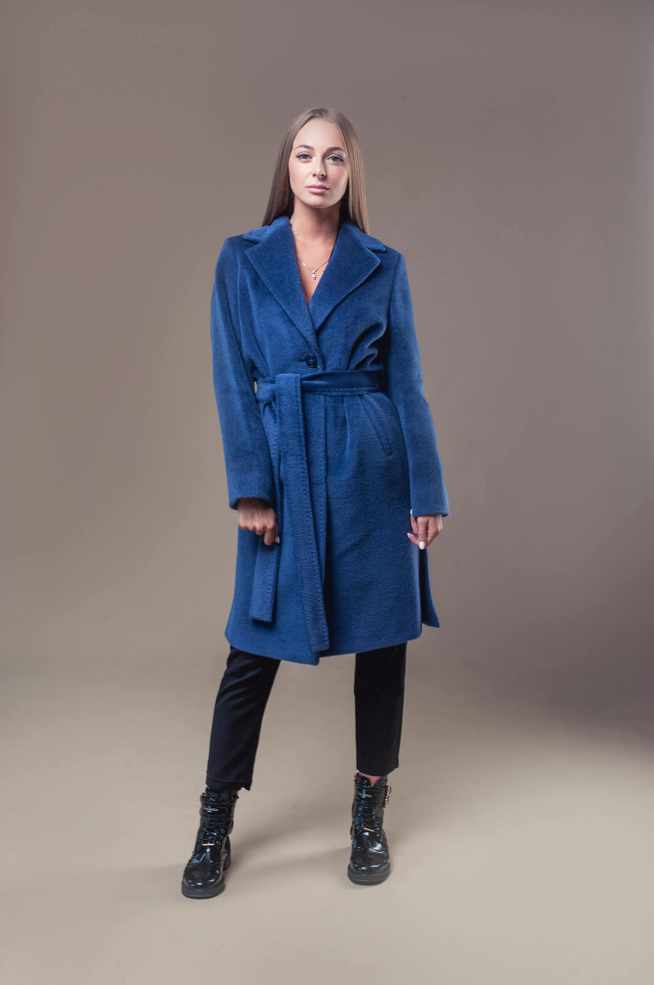 Пальто из  шерсти альпака