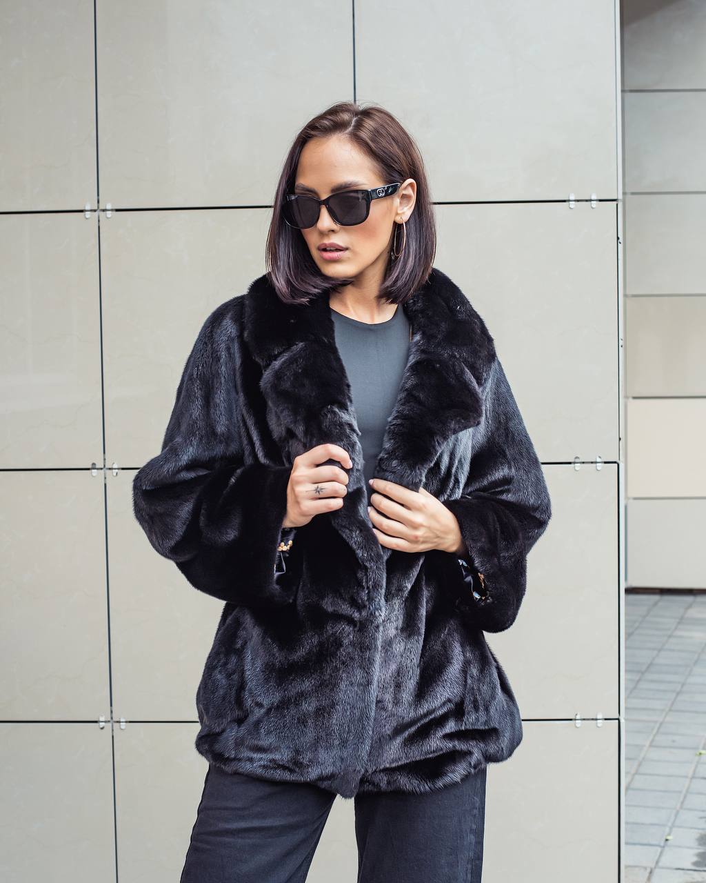 Полушубок из легендарной норки BLACKGLAMA