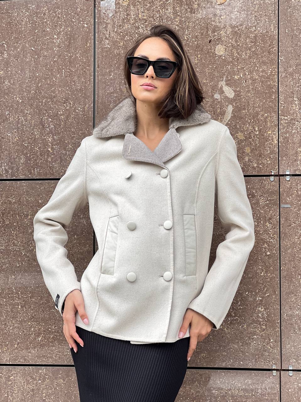 Куртка из шерсти альпака приталенного силуэта