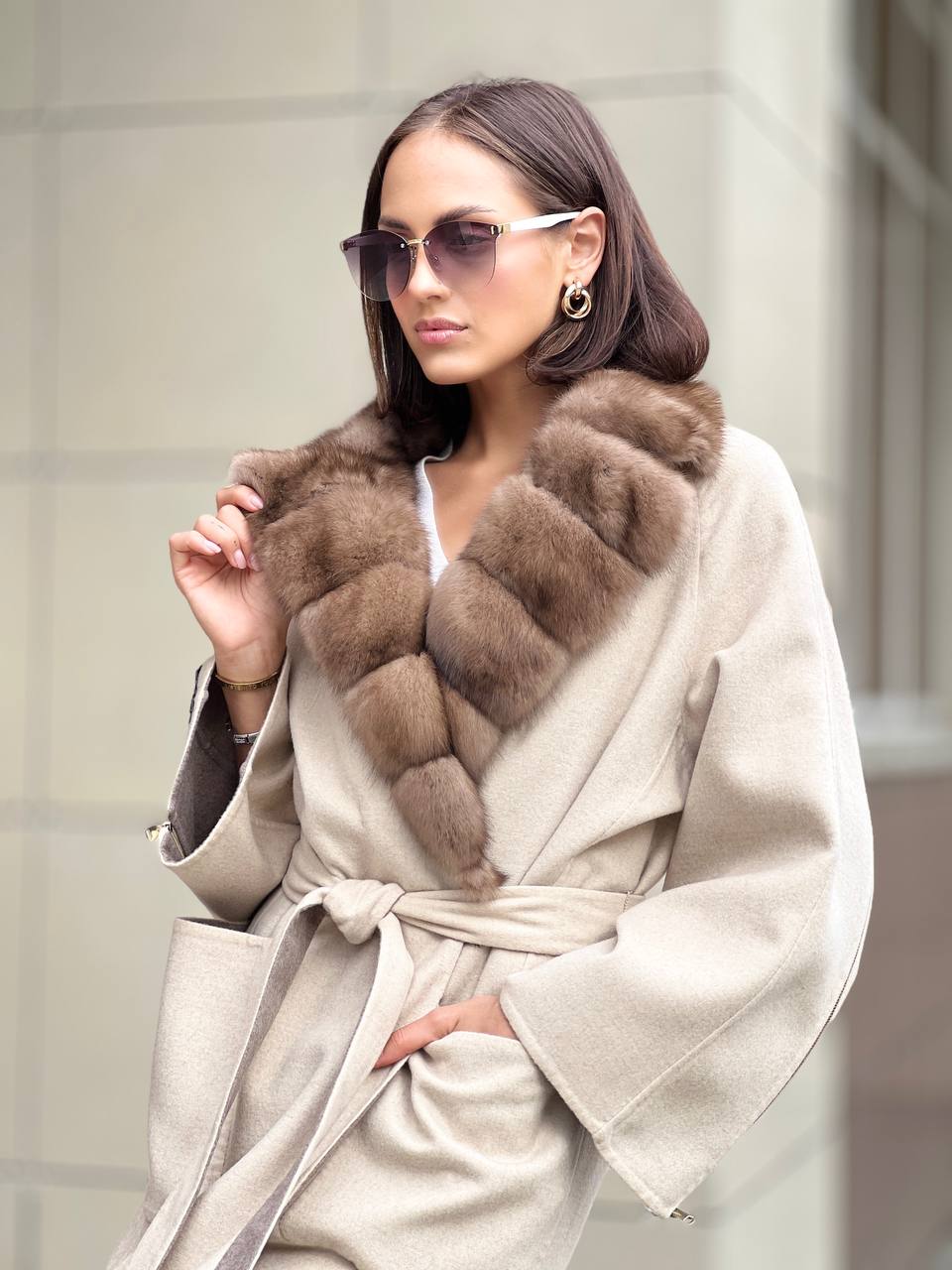 Пальто  из высококачественного кашемира