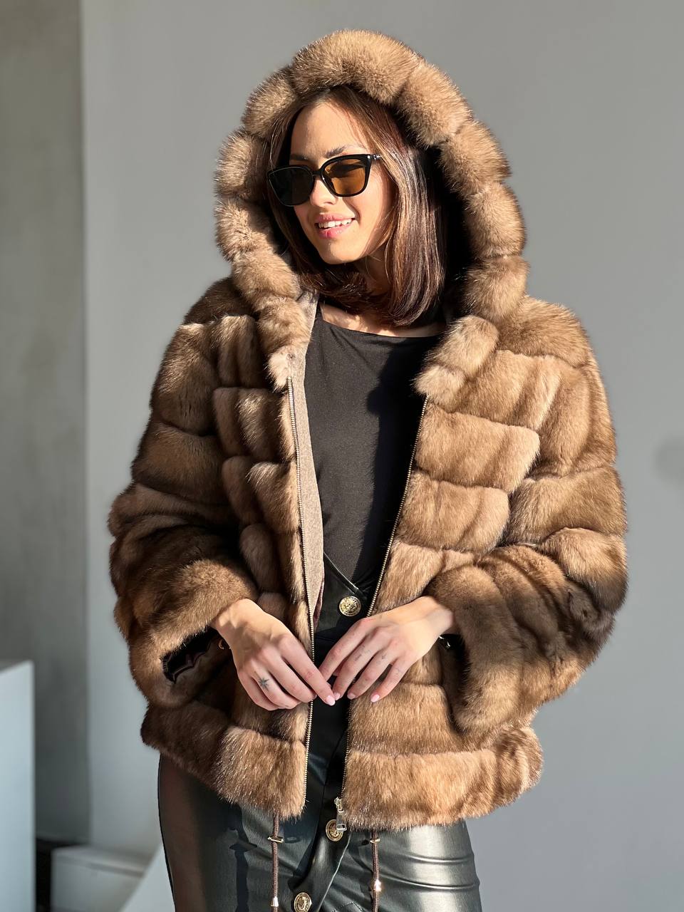 Полушубок из меха соболя.