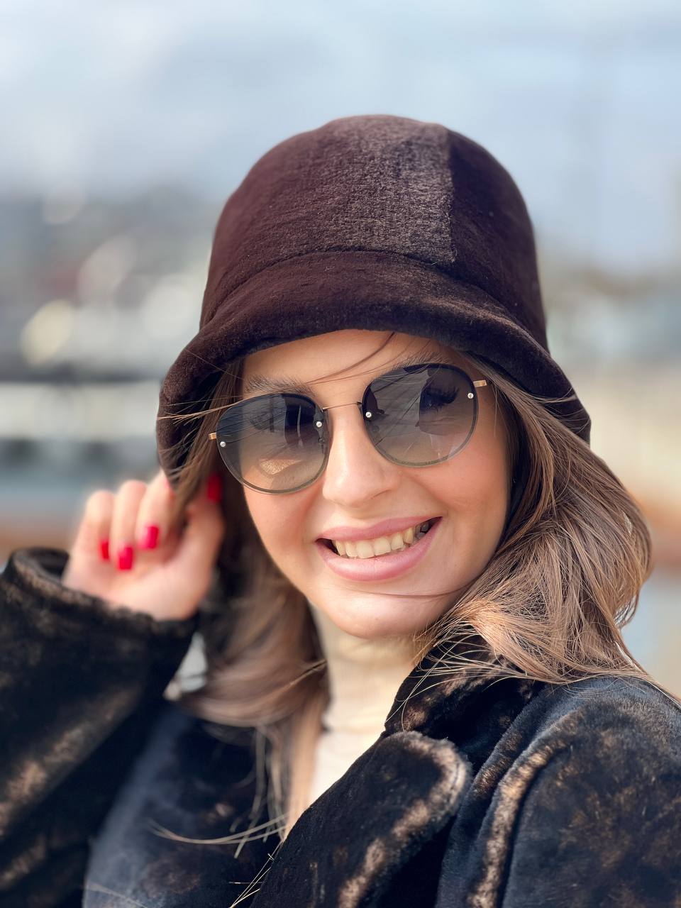 Шляпка из стриженной норки