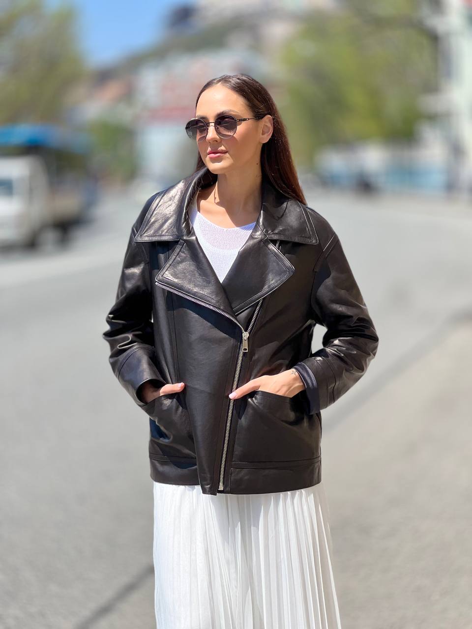 Куртка-косуха из натуральной кожи